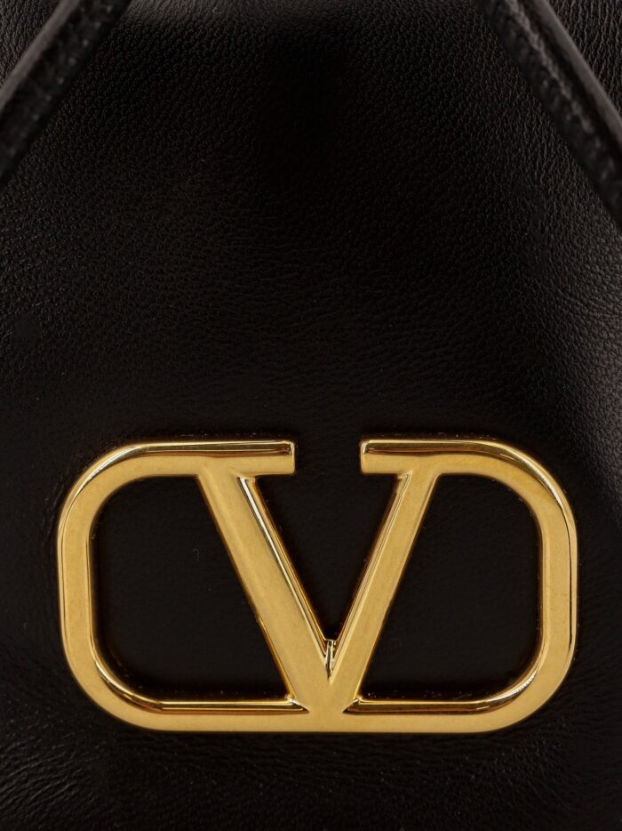 Valentino Garavani Vlogo Leather Bucket Bag