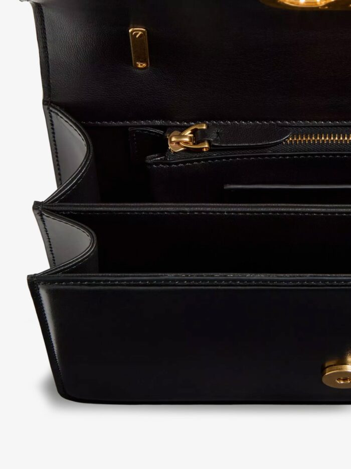 Valentino Garavani Vlogo Leather Shoulder Bag