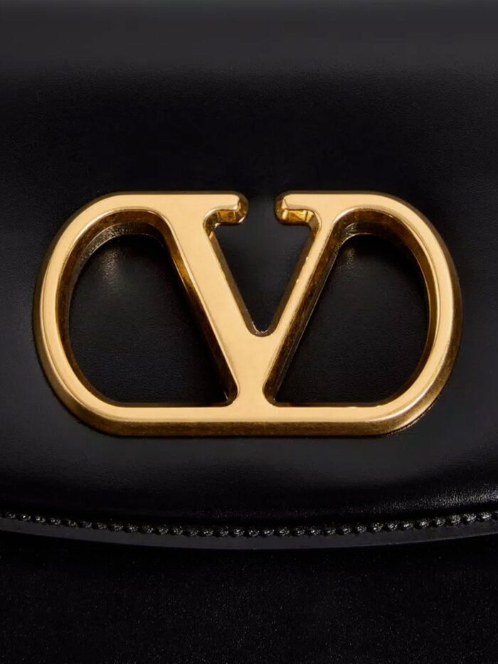 Valentino Garavani Vlogo Leather Shoulder Bag