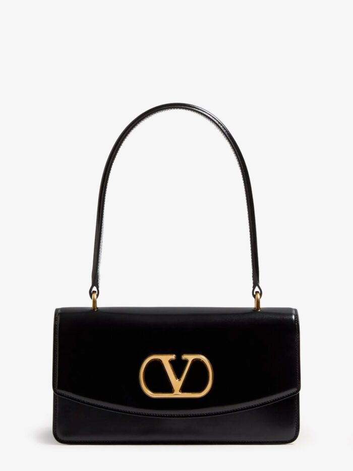 Valentino Garavani Vlogo Leather Shoulder Bag