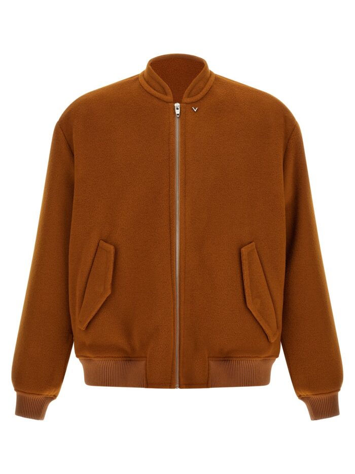 valentino garavani 'vlogo' orange bomber jacket Valentino Garavani 'VLogo' Orange Bomber Jacket