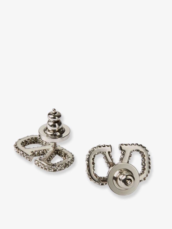 Valentino Garavani Vlogo Signature Earrings With Rhinestones