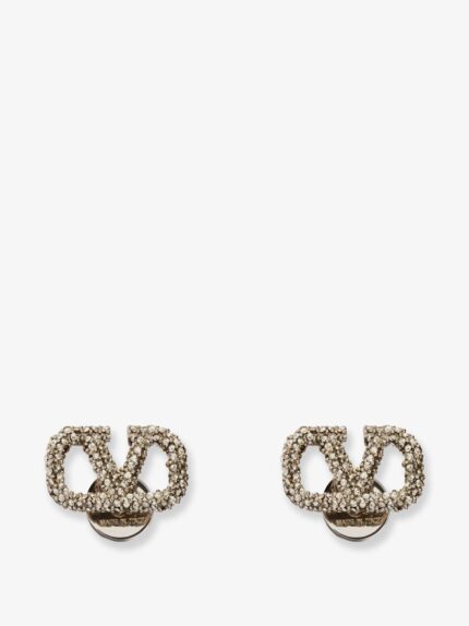 Valentino Garavani Vlogo Signature Earrings With Rhinestones