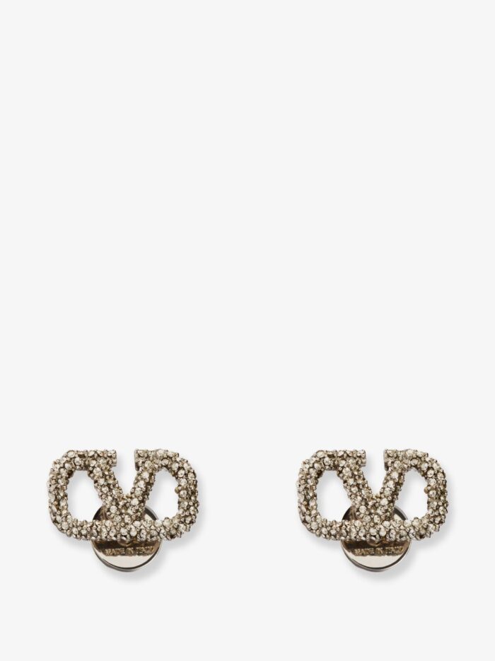 Valentino Garavani Vlogo Signature Earrings With Rhinestones