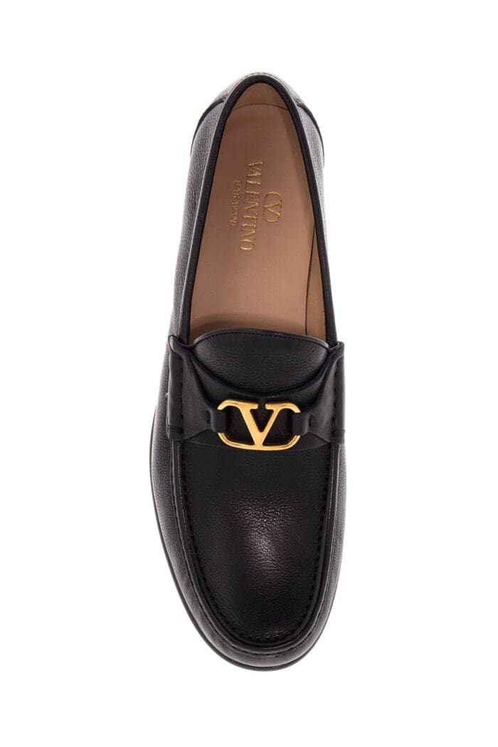 VALENTINO GARAVANI Vlogo Signature Leather Moccas