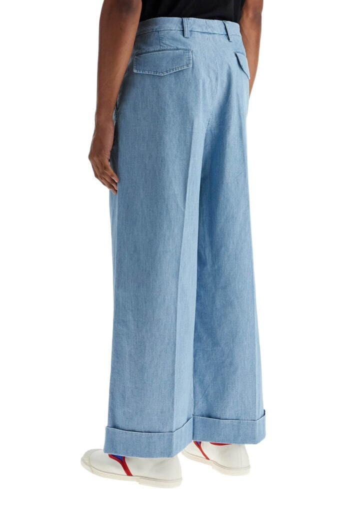 VALENTINO GARAVANI Wide Cropped Fit Denim Pants