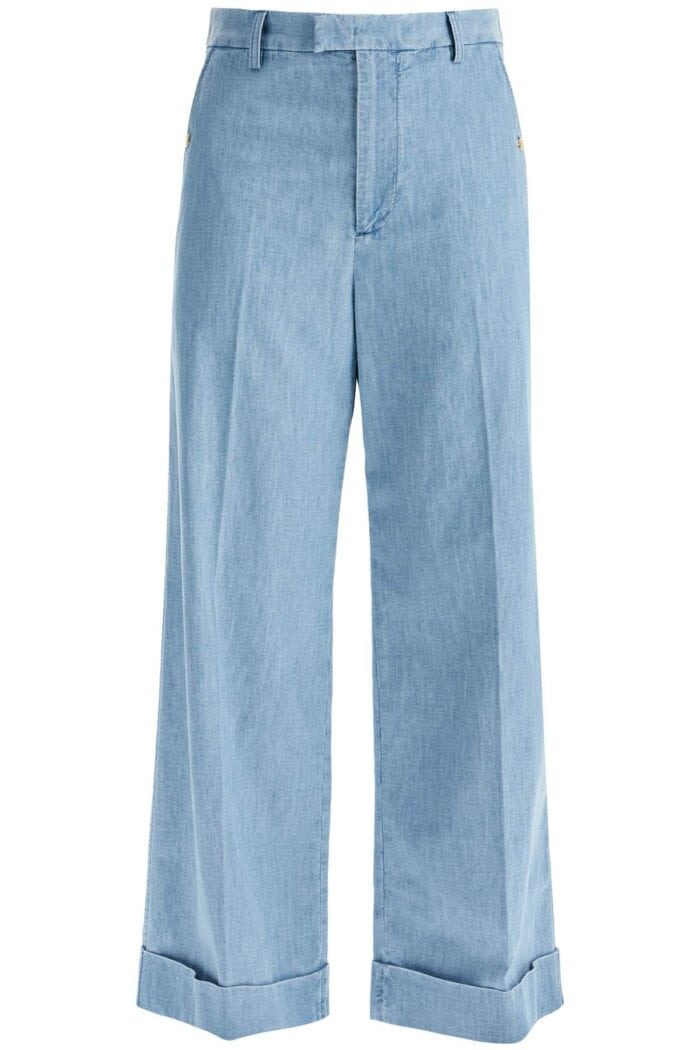 VALENTINO GARAVANI Wide Cropped Fit Denim Pants