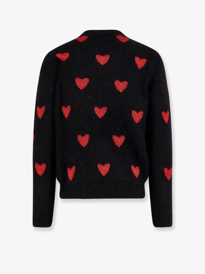 Valentino Garavani Wool And Mohair Sweater With Lurex Hearts