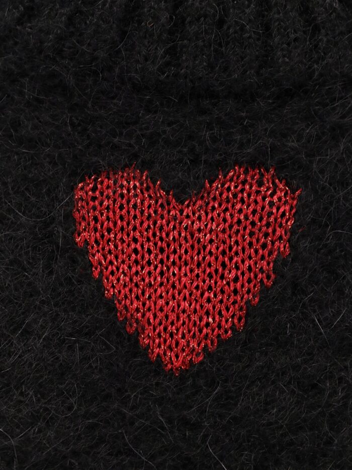 Valentino Garavani Wool And Mohair Sweater With Lurex Hearts