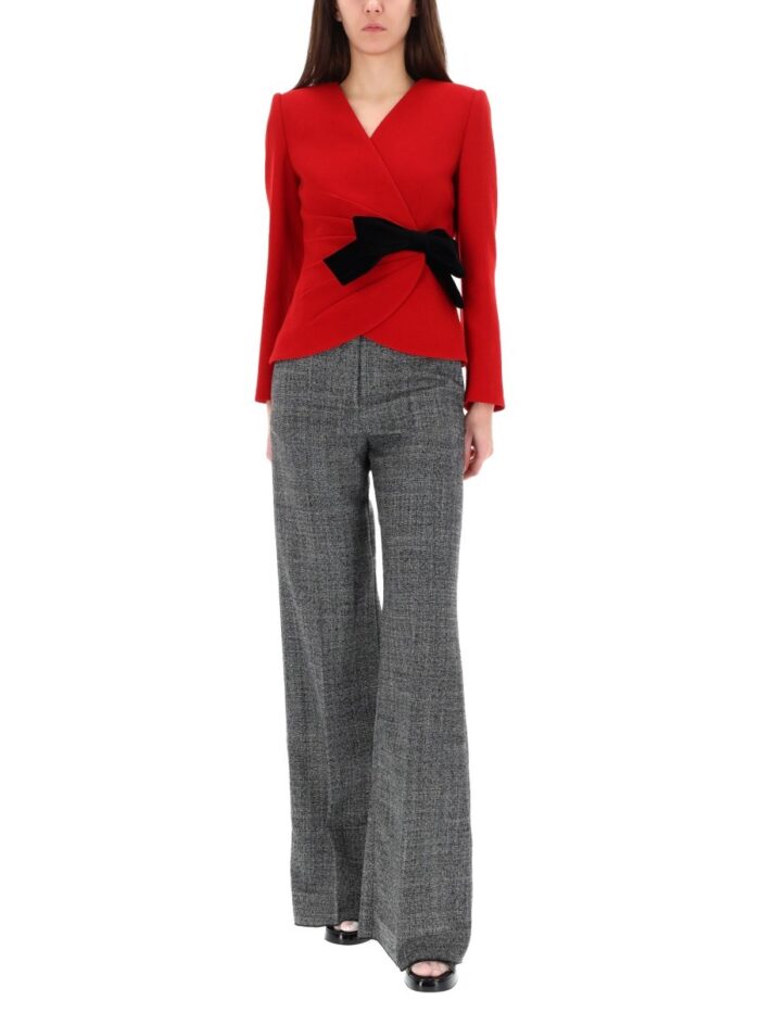 Valentino Garavani WOOL MOULINÉ PANTS