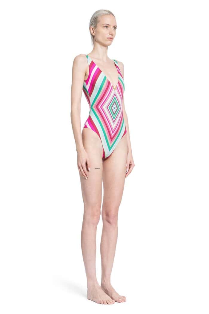 VALENTINO Geometric Print Swimsuit