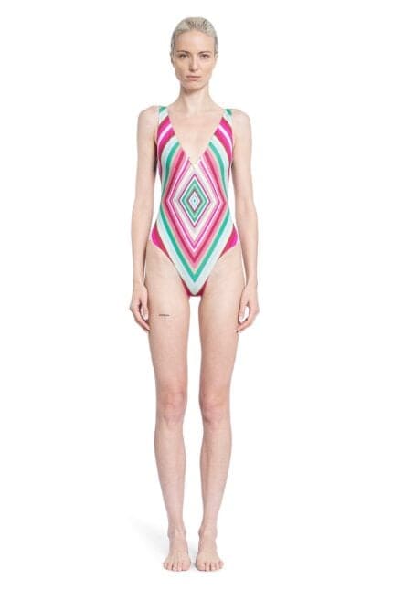 VALENTINO Geometric Print Swimsuit