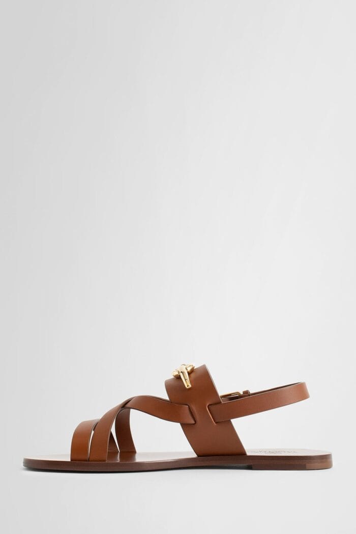 VALENTINO Gold Vlogo Sandals