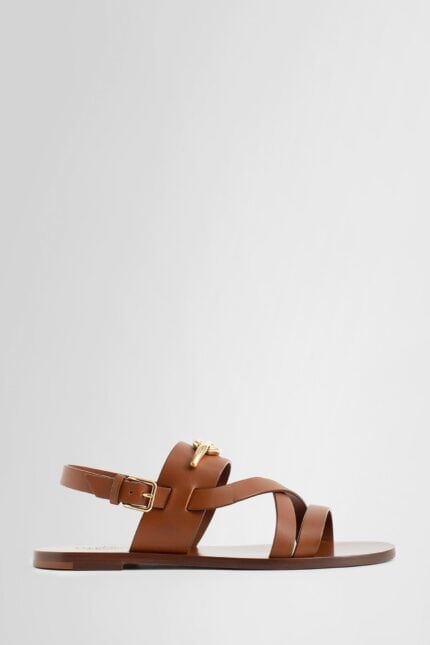 VALENTINO Gold Vlogo Sandals
