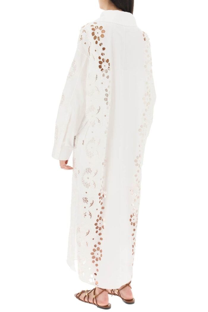 Valentino Maxi Dress In Valentino Broderie Infinie Flower