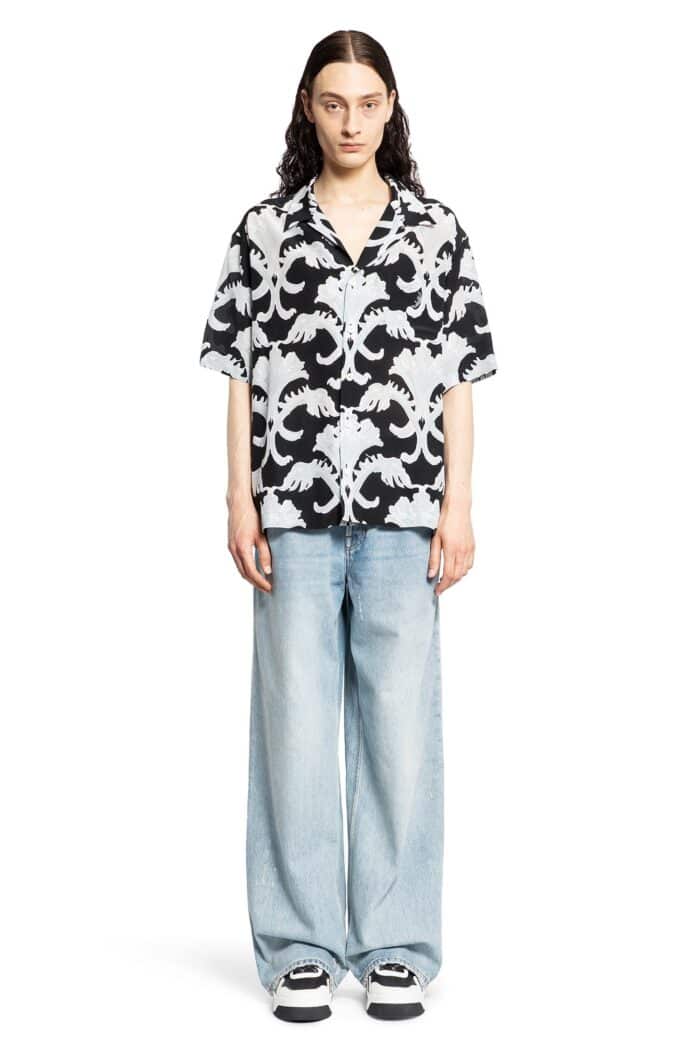 VALENTINO Metamorphos Wall Print Bowling Shirt