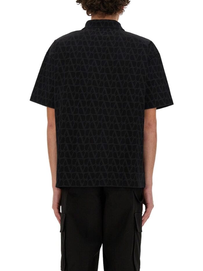 Valentino POLO SHIRT WITH ICONOGRAPHE TOILE PRINT