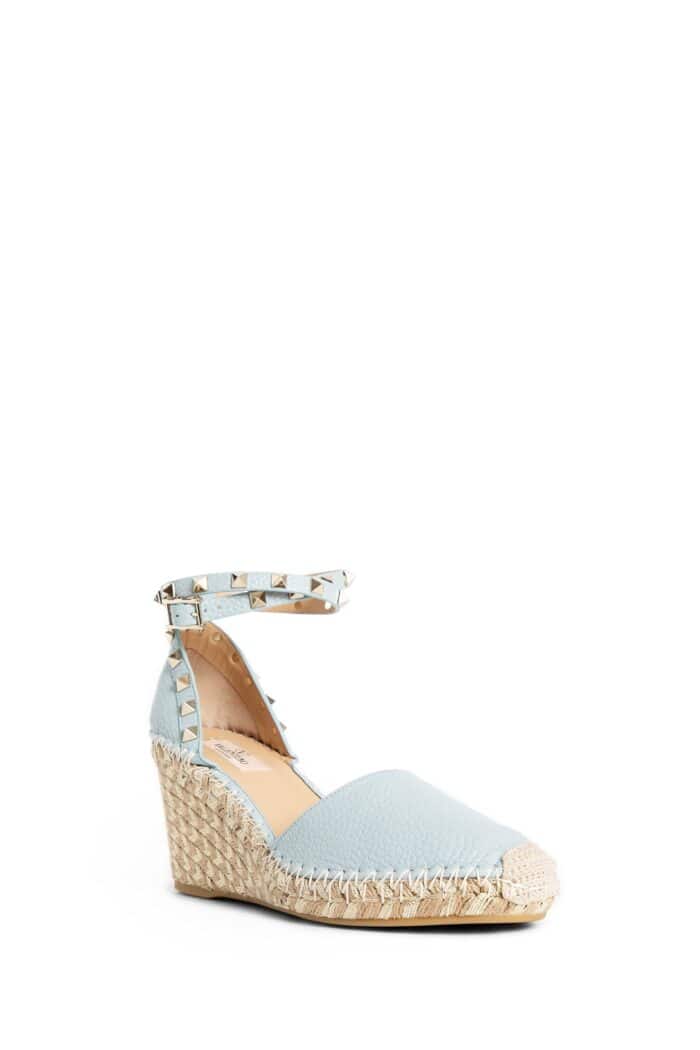 VALENTINO Rckstud Wedged Espadrilles