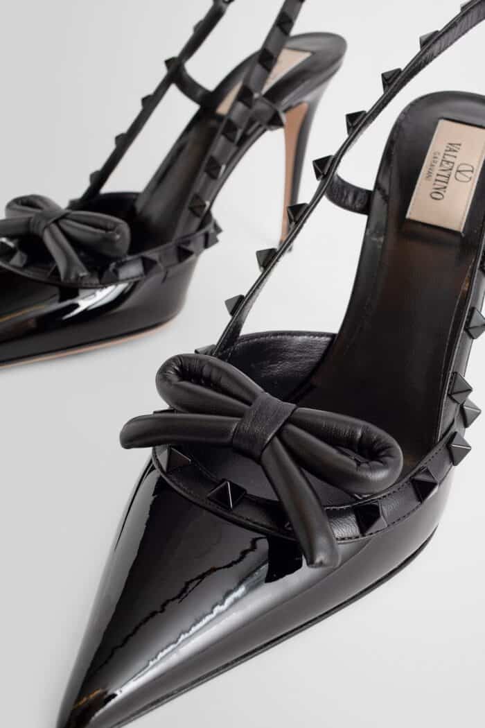 valentino rockstud bow slingback pumps VALENTINO Rockstud Bow Slingback Pumps