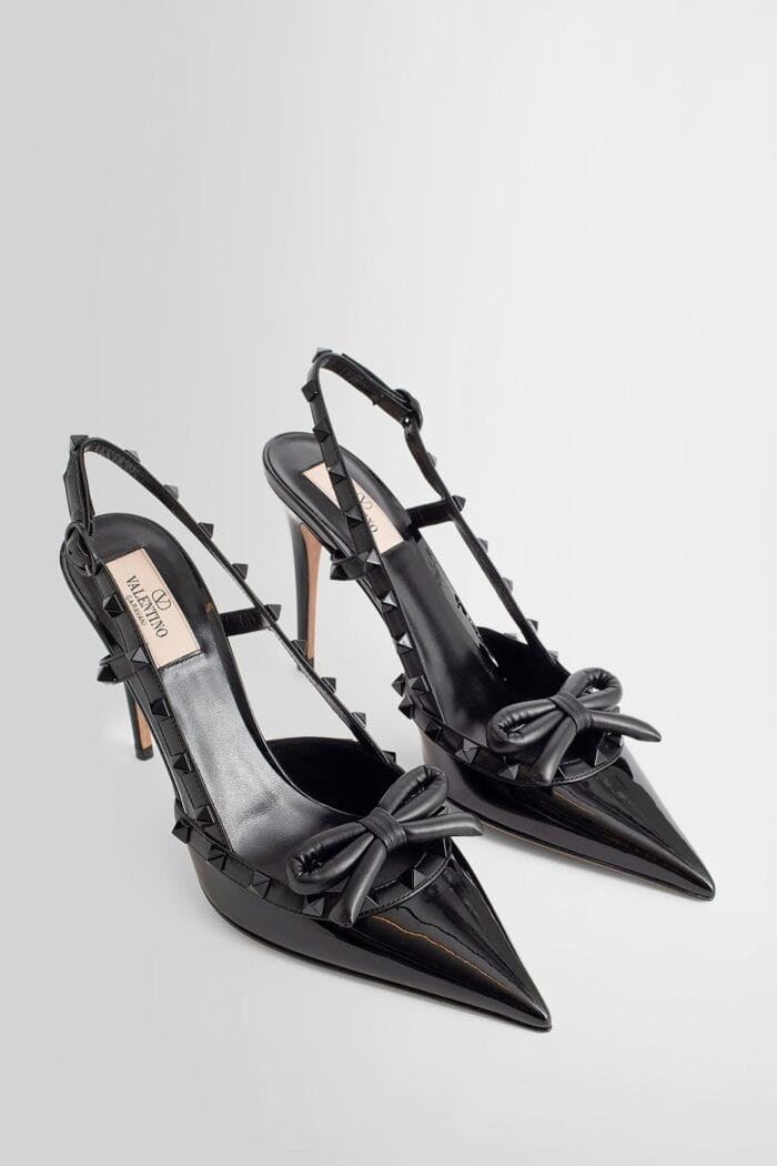 valentino rockstud bow slingback pumps VALENTINO Rockstud Bow Slingback Pumps