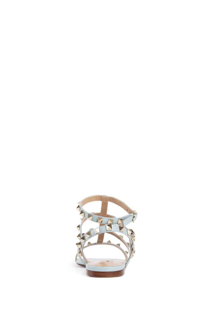 VALENTINO Rockstud Flat Calfskin Sandals