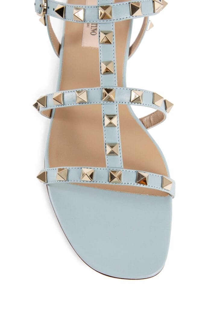 VALENTINO Rockstud Flat Calfskin Sandals