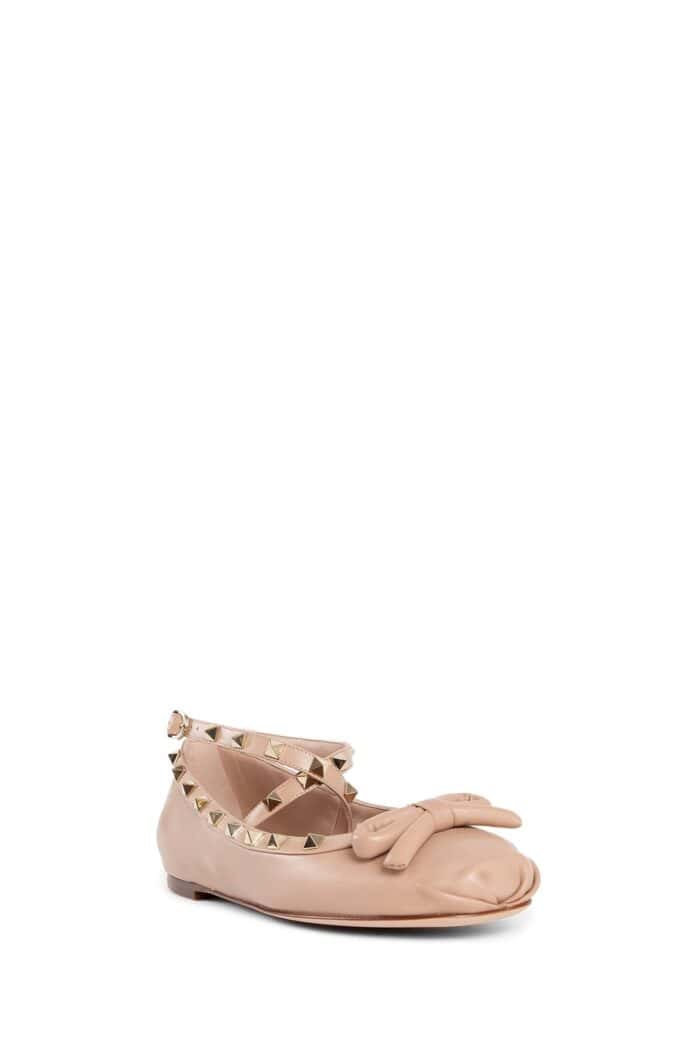 VALENTINO Rockstud Nappa Ballerinas