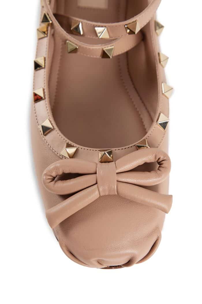 VALENTINO Rockstud Nappa Ballerinas