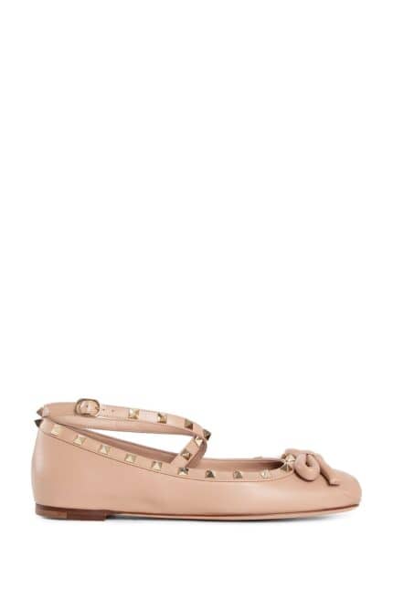 VALENTINO Rockstud Nappa Ballerinas