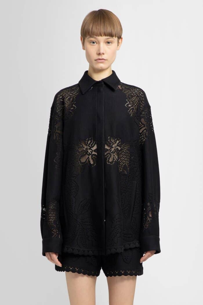 valentino sangallo cotton blouson VALENTINO Sangallo Cotton Blouson