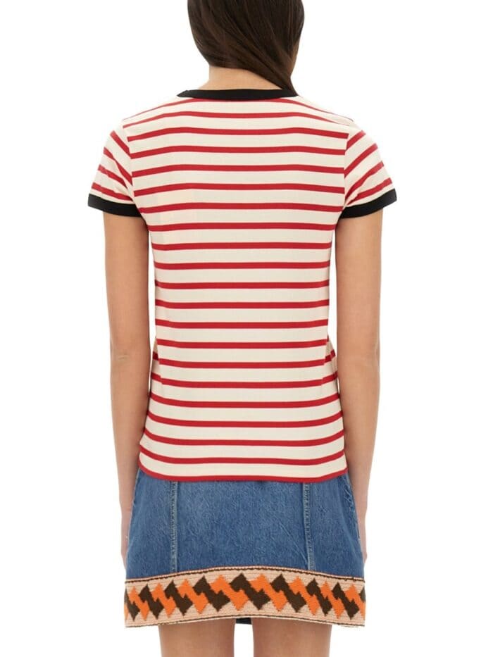 Valentino STRIPED COTTON JERSEY T-SHIRT