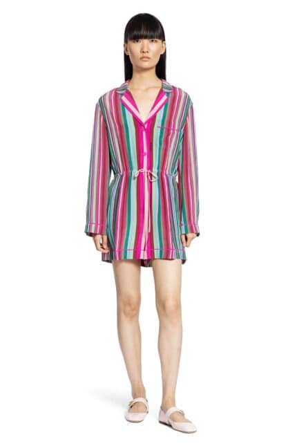 VALENTINO Striped Silk Jumpsuit