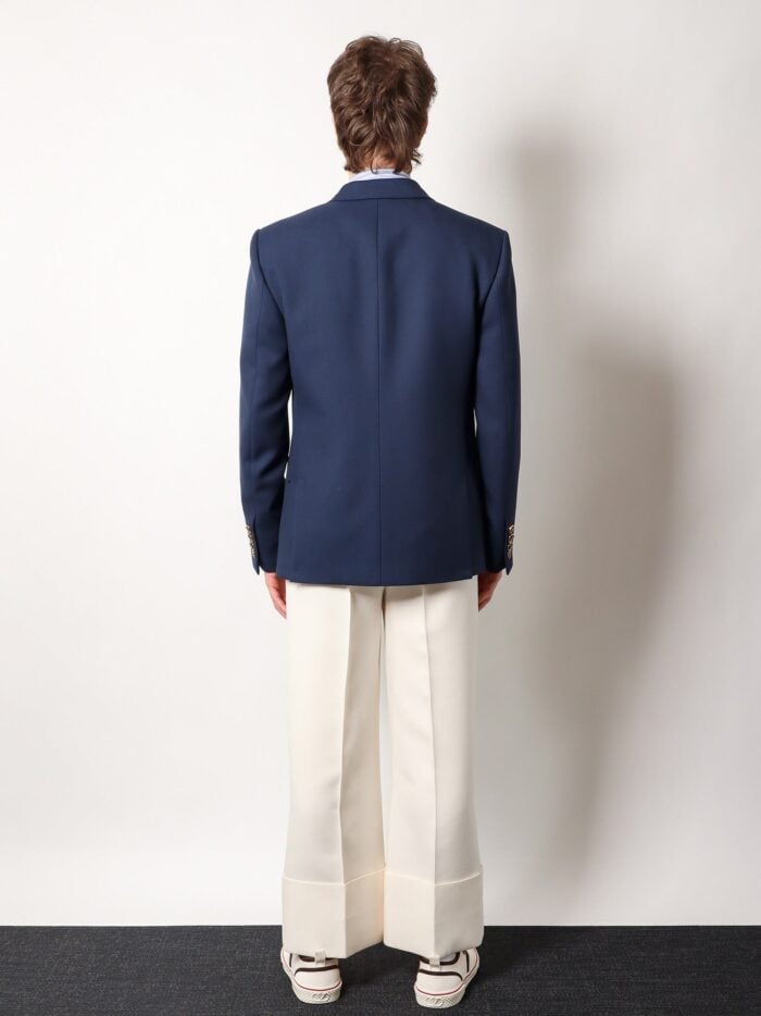 Valentino Virgin Wool Blazer With Logoed Buttons