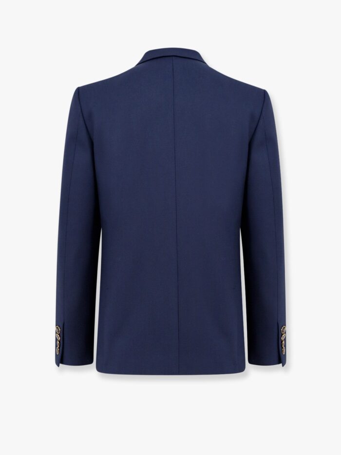 Valentino Virgin Wool Blazer With Logoed Buttons