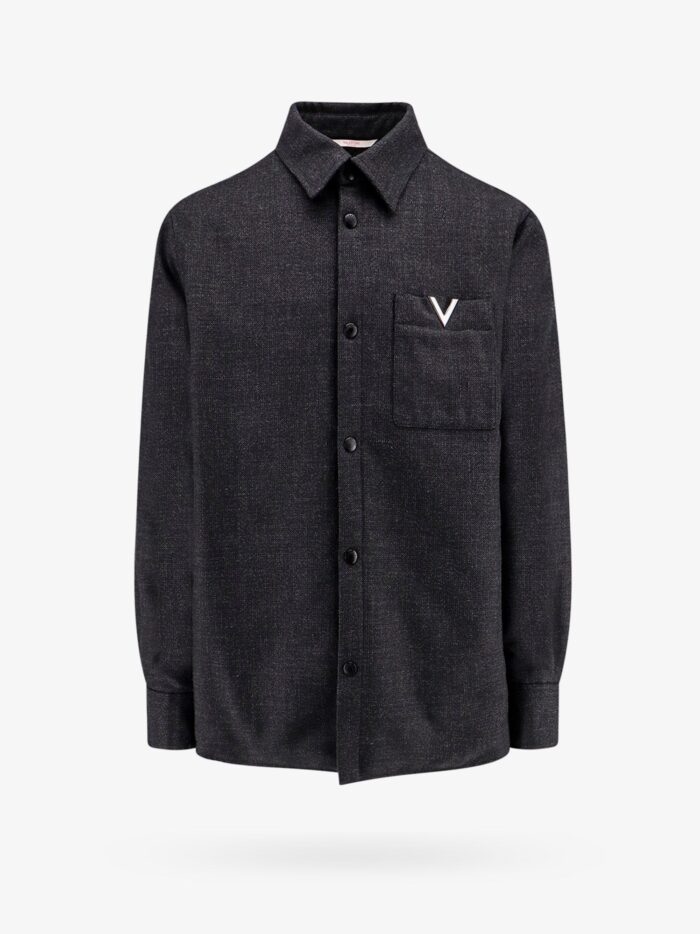 Valentino Virgin Wool Jacket With Metal V-detail