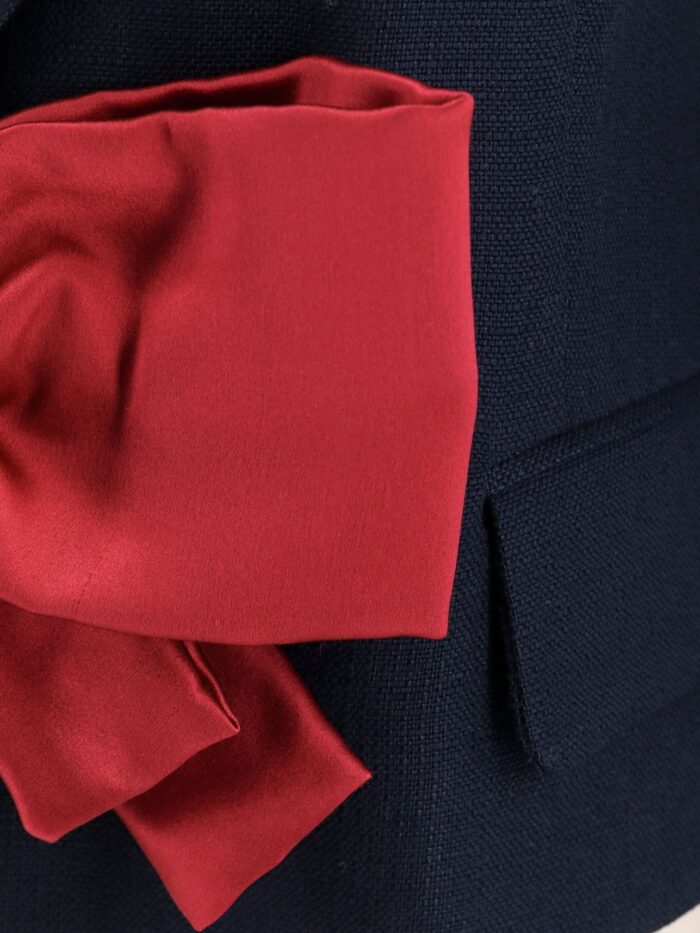 Valentino Viscose Blazer With Bow In Double Duchesse