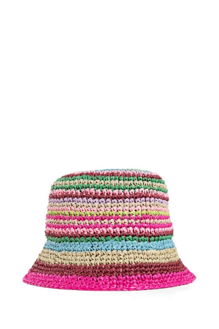 VALENTINO Vlogo Bucket Hat In Raffia