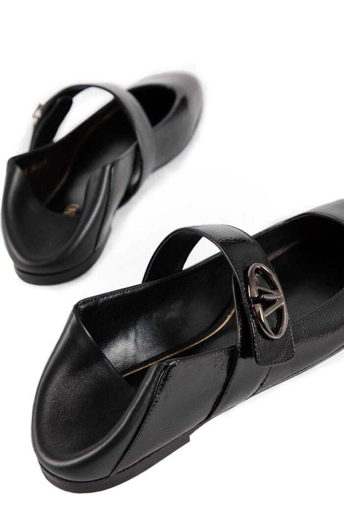 VALENTINO Vlogo Locker Mary Jane Ballerinas