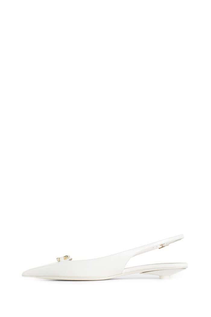 VALENTINO Vlogo Moon Calfskin Slingback Ballerinas