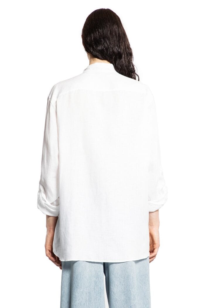 valentino vlogo scarf collar linen shirt VALENTINO Vlogo Scarf Collar Linen Shirt