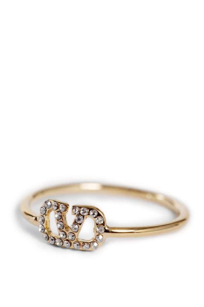 VALENTINO Vlogo Signature Swarovsky Ring