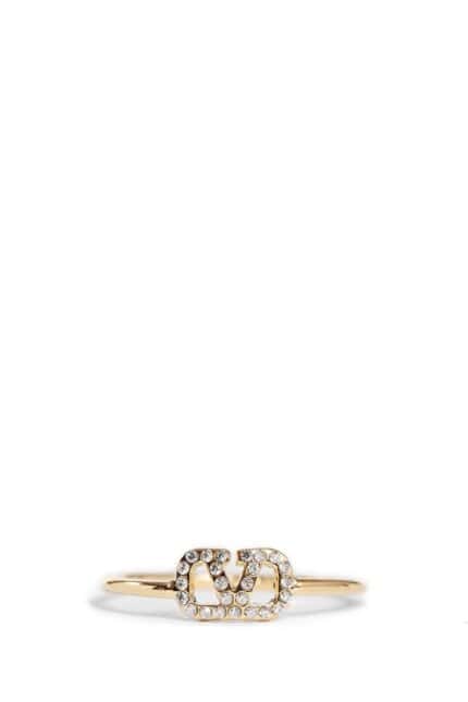 VALENTINO Vlogo Signature Swarovsky Ring