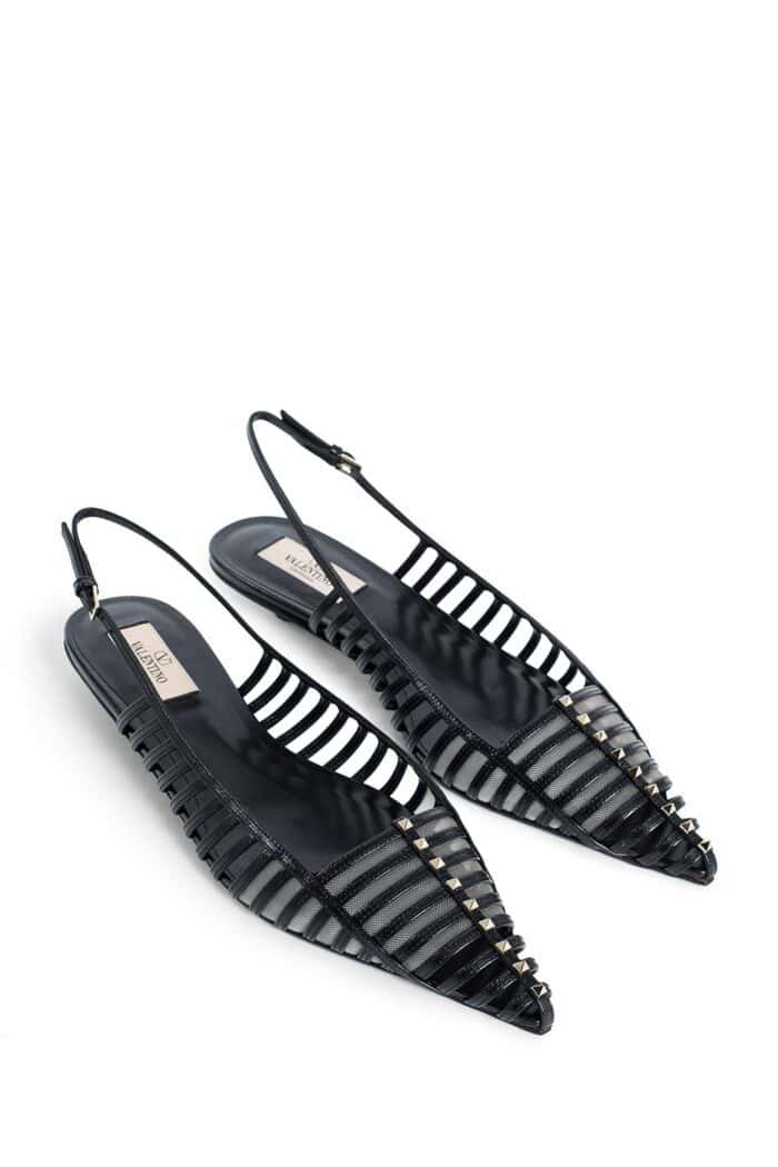 VALENTINO Wispy Rockstud Slingback Ballerinas