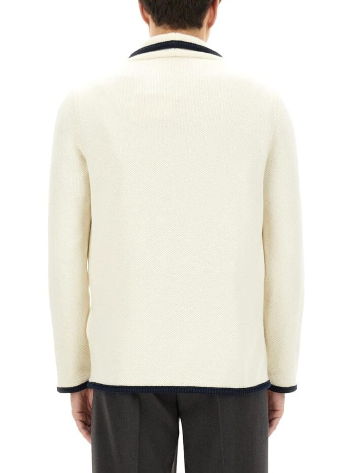 Valentino WOOL AND COTTON SINGLE-BREASTED JACKET