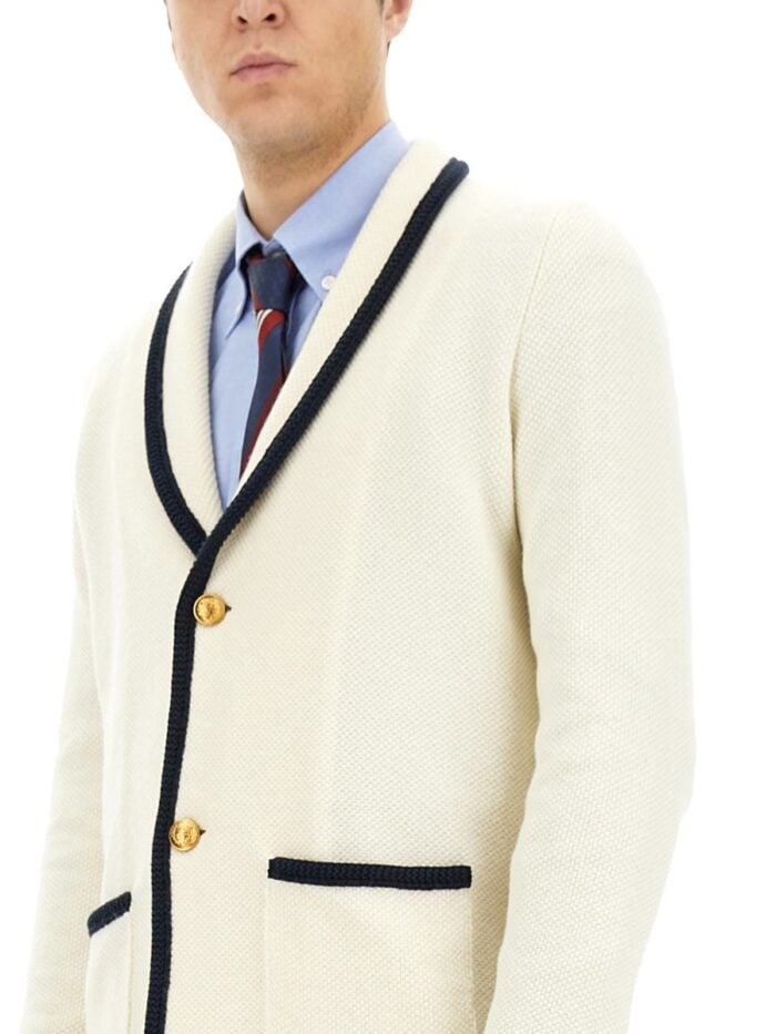 Valentino WOOL AND COTTON SINGLE-BREASTED JACKET