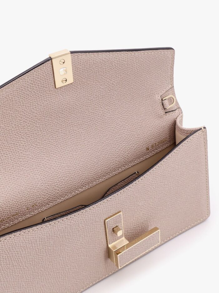 VALEXTRA Leather Clutch With Metal Detail