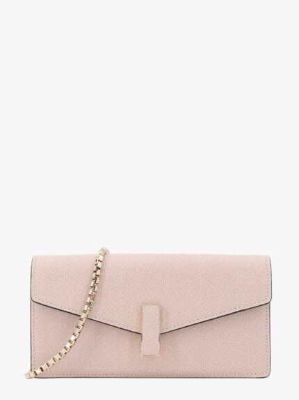 VALEXTRA Leather Clutch With Metal Detail