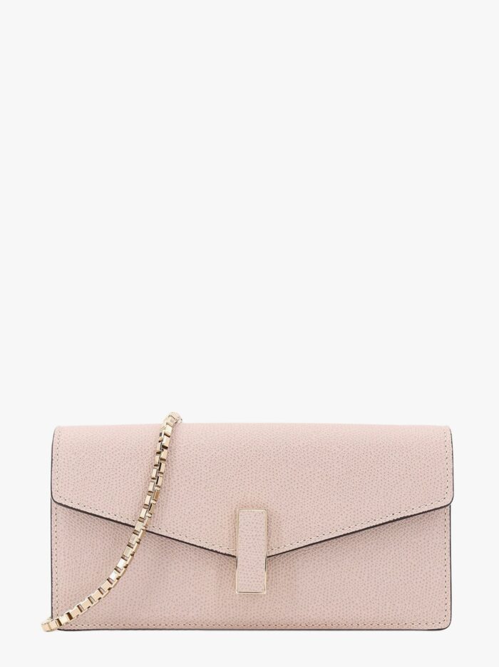 VALEXTRA Leather Clutch With Metal Detail