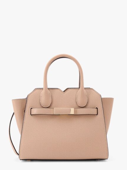 VALEXTRA Leather Handbag With Frontal Walker And Strap