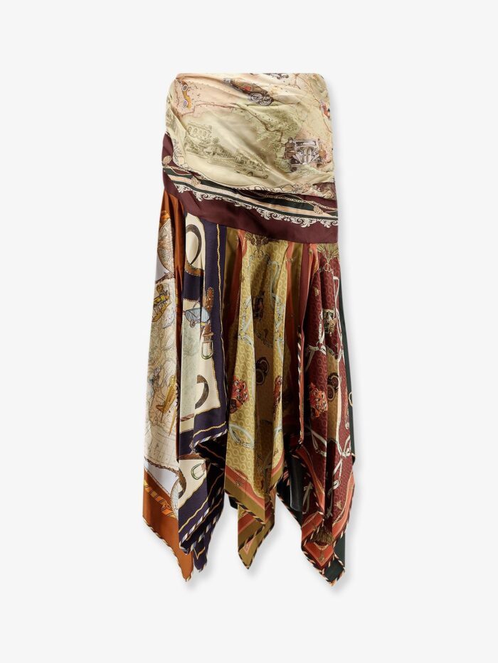 ZIMMERMANN Valiant Draped Scarf Silk  Long Skirt